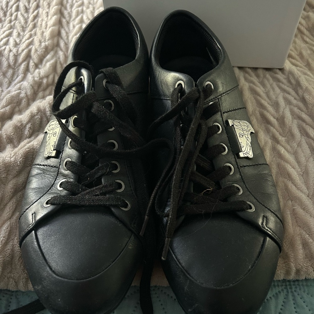 Versace Collection Black Sneakers Minimalist Design